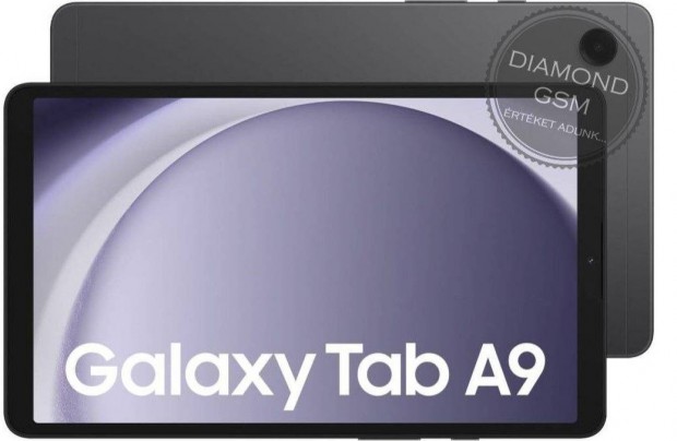 Új Samsung X110 Galaxy TAB A9 64GB WiFi, Grafit Szürke