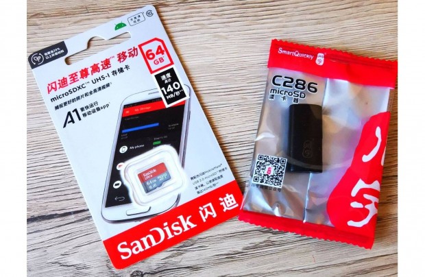 Új,Sandisk Ultra microsdxc kártya 64GB(140MB/s,A1,Class10)félár alatt