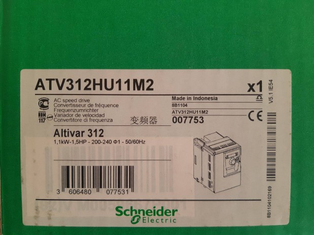 j Schneider ATV312 frekvenciavlt ATV312HU11M2 1,1kW/230V/1f