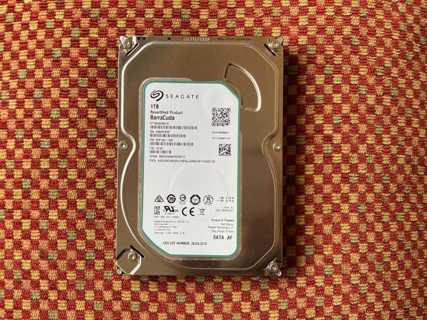 j Seagate Barracuda 1TB 7200rpm 64MB SATA3 HDD