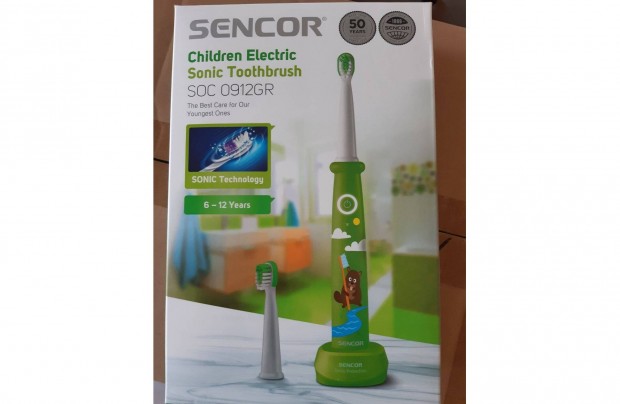 Új Sencor SOC 0912GR elektromos szónikus gyermek fogkefe