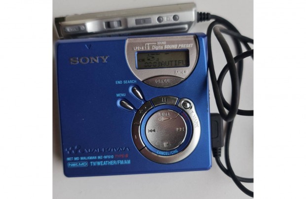 j Sony MZ-NF610 hordozhat Minidisc felvev MD Mini Disc Walkman