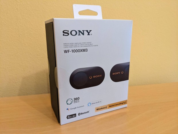 j Sony WF-1000XM3 vezetk nlkli, zajszrs flhallgat