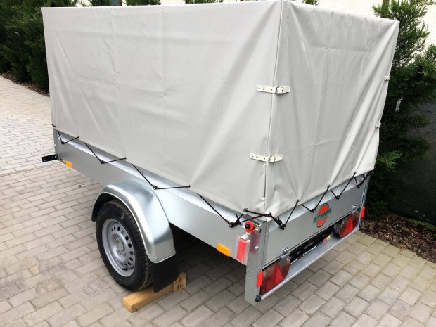 Új Stema 750kg ponyvás utánfutó Névre Írva!