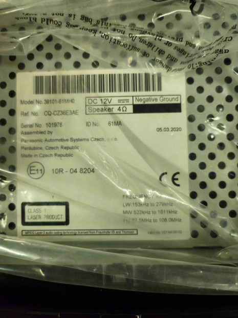 Új Suzuki Sx4 fejegység, autós magnó!