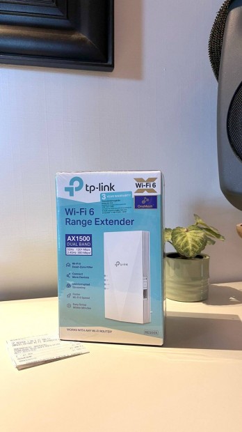 j TP-Link RE500X AX1500 Wi-Fi 6 Range Extender jelerst bontatlan