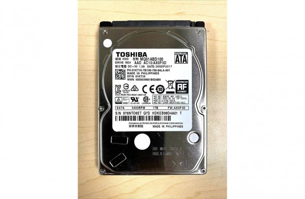 Új Toshiba 1 TB 1000GB laptop HDD 2.5" Merevlemez winchester hard disk
