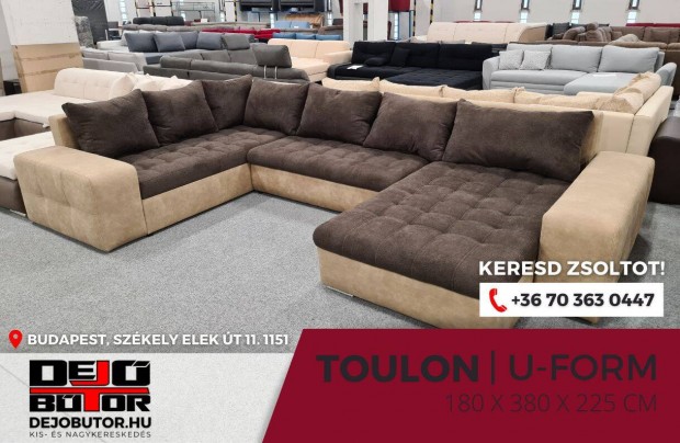 Új Toulon ualak kanapé 180x380x225 cm szivacsos ülőgarnitúra sarok