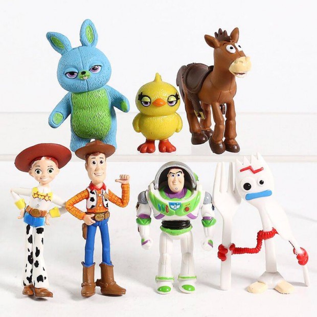 j Toy Story 4 jtkfigurk szett 7 db jtk figuraszett, tortadsz