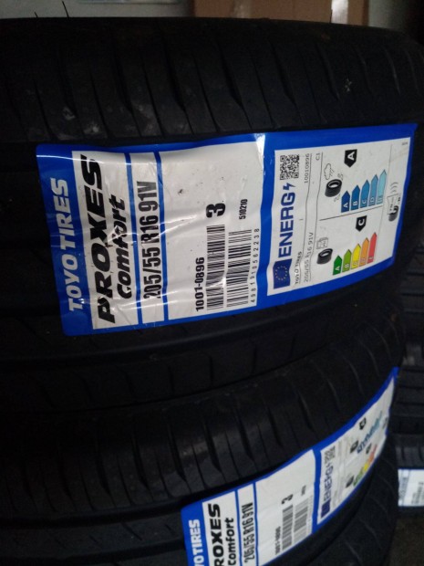 Új Toyo Proxes Comfort 205/55 R16 91V nyári gumigarnitúra eladó