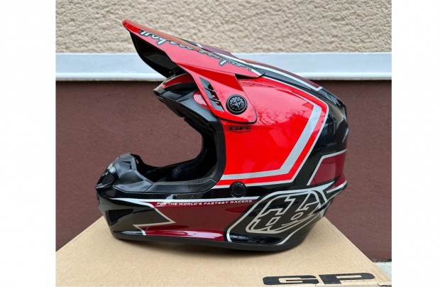 �j Troy Lee Designs GP piros/fekete mx, cross sisak, buk�sisak (S/M)