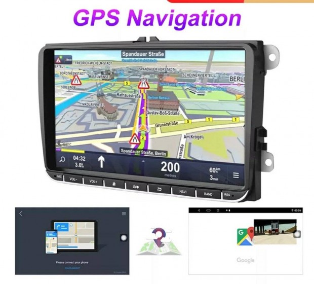 Új VW autó GPS multimédia Android 2din Passat golf jetta skoda octavia