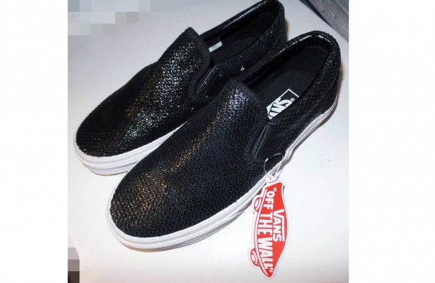 j Vans Slip-on Snake Black cip ( Fekete kgybr hats kls)