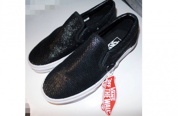 j Vans Slip-on Snake Black cip ( Fekete kgybr hats kls)