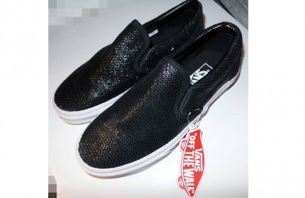 j Vans Slip-on Snake Black cip ( Fekete kgybr hats kls)