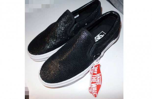 j Vans Slip-on Snake Black cip ( Fekete kgybr hats kls)