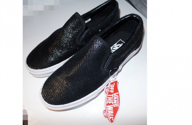 j Vans Slip-on Snake Black cip ( Fekete kgybr hats kls)