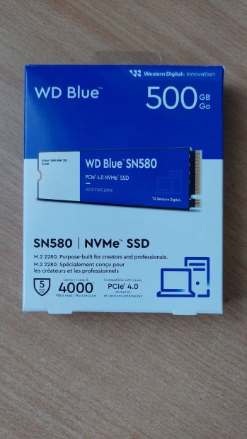 j WD Blue SN580 500gb M.2 SSD garancilis