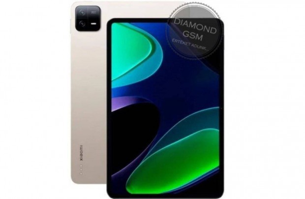 j Xiaomi Pad 6 256B 8GB, Arany sznben, gyri dobozban,