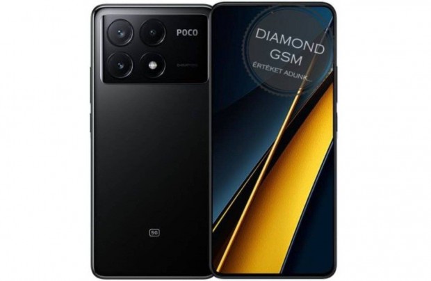 Új Xiaomi Poco X6 Pro 5G 512GB 12GB Dual, Fekete színben,