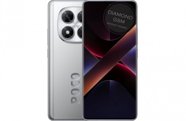 Új Xiaomi Poco X7 5G 512GB 12GB Dual, Ezüst színben,