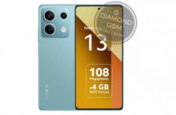 j Xiaomi Redmi Note 13 5G 256GB 8GB Dual, cen Kkeszld