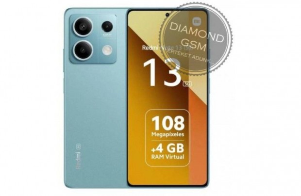 j Xiaomi Redmi Note 13 5G 256GB 8GB Dual, cen Kkeszld