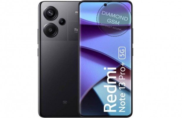 j Xiaomi Redmi Note 13 Pro+ 5G 512GB 12GB Dual, Fekete