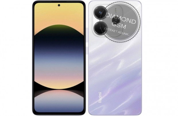 Új Xiaomi Redmi Note 14 5G 256GB 8GB Dual, Levendula színben,
