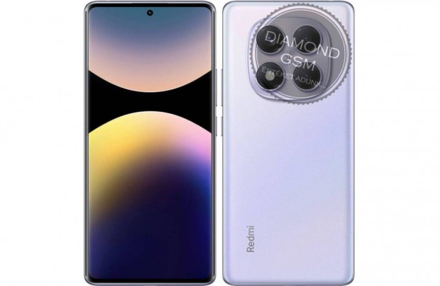 Új Xiaomi Redmi Note 14 Pro 5G 256GB 8GB Dual, Levendula Lila színben,