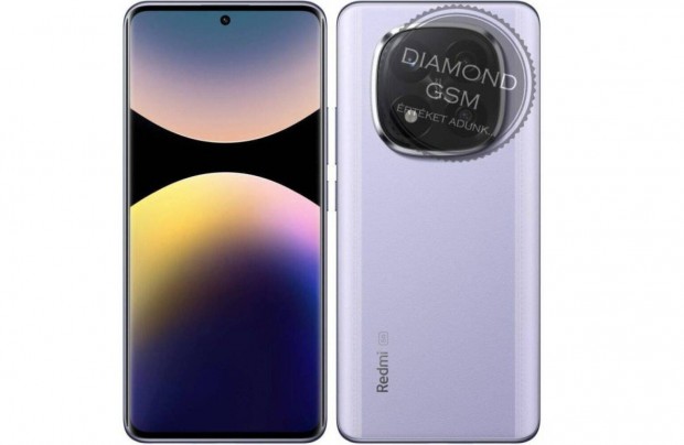 Új Xiaomi Redmi Note 14 Pro+ 5G 512GB 12GB Dual, Levendula Lila színbe