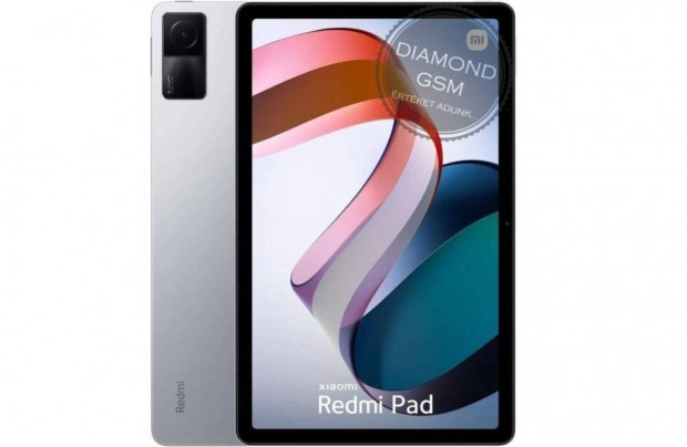 j Xiaomi Redmi Pad 64GB 3GB, Ezst sznben, gyri dobozban,