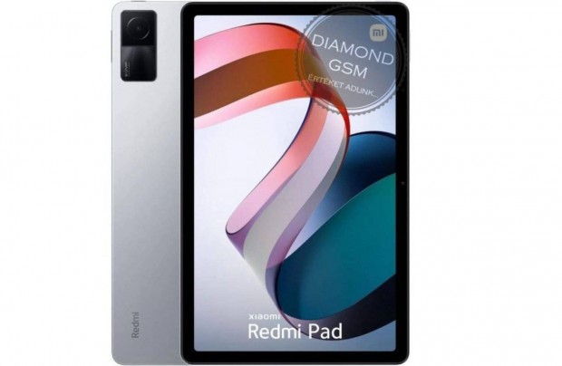 j Xiaomi Redmi Pad 64GB 3GB, Ezst sznben, gyri dobozban,