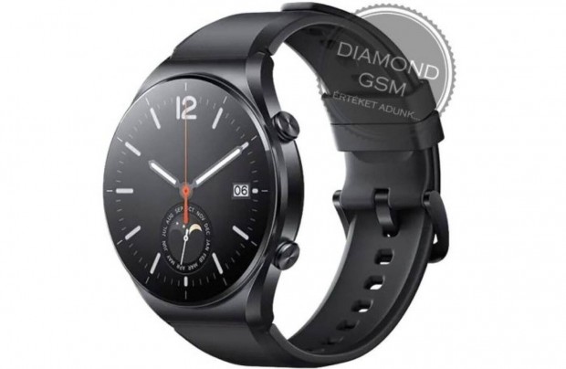 j Xiaomi Watch S1 , Fekete sznben, gyri dobozban,