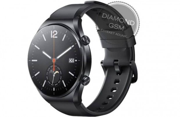 j Xiaomi Watch S1 , Fekete sznben, gyri dobozban,