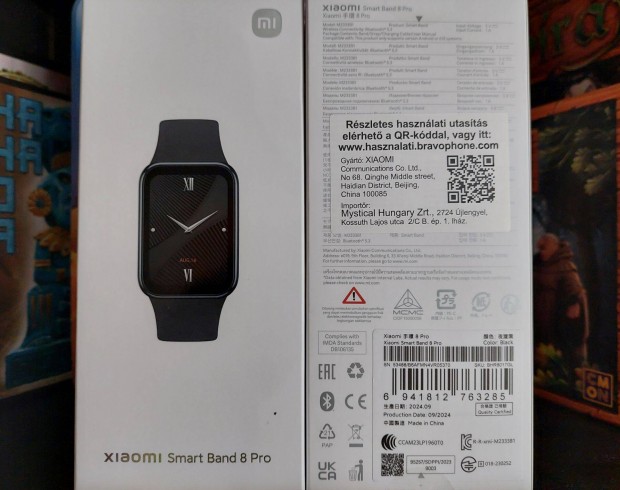 j Xiaomi smart band 8 pro Black Bontatlan dobozban van