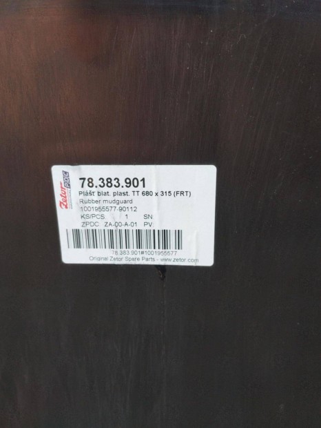 Új Zetor sárvédő (2db) eladó!