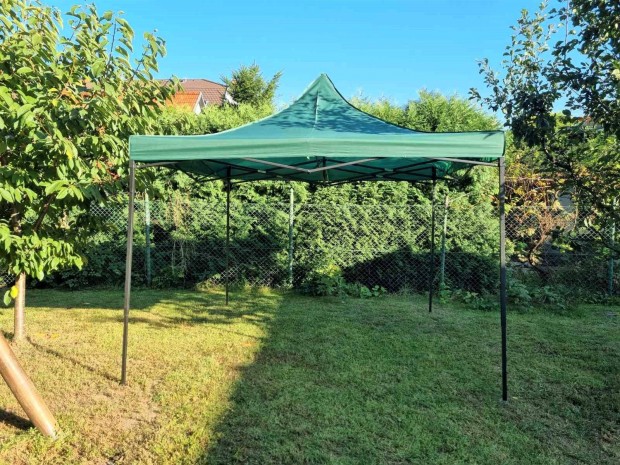 Új! 3x3 méteres sátor, erősített sörsátor, kerti pavilon, zöld