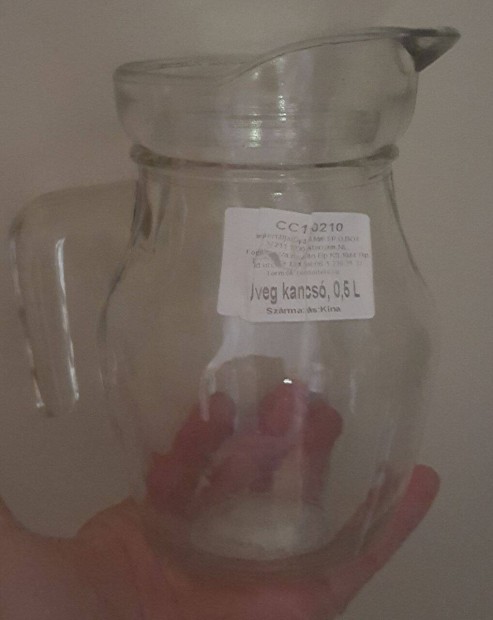 Új, 500 ml - s üveg kis kancsó Akció %%