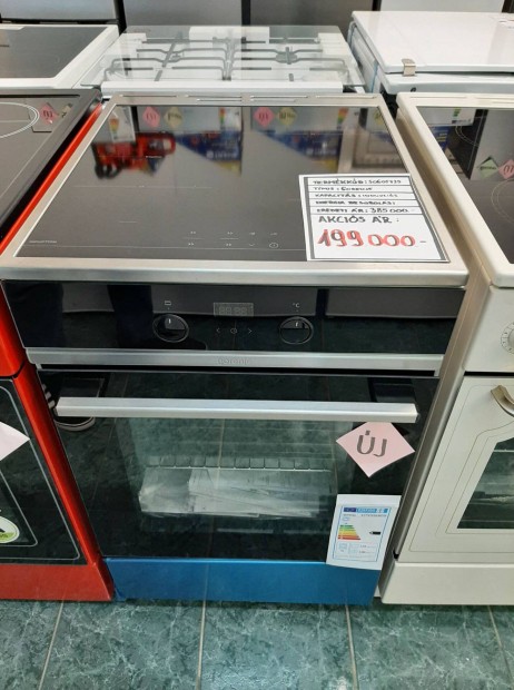 Új, 50cm széles, indukciós főzőlapos szabadonálló tűzhely, ár alatt