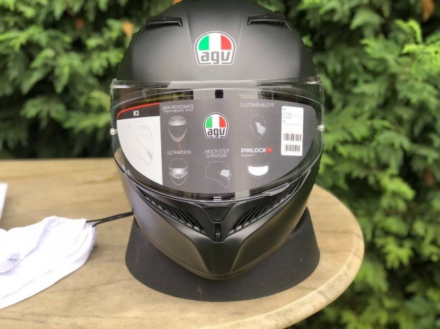 j! AGV K3 buksisak M-es matt fekete. Ingyen Foxpost!