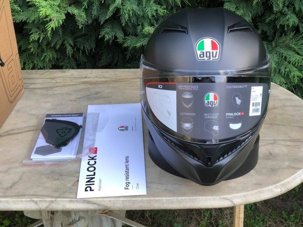 j! AGV K3 buksisak S-es matt fekete metl. Ingyen Foxpost!