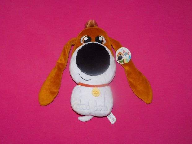 Új, A kis kedvencek titkos élete plüss játék kutya, Basset Hound, 35cm