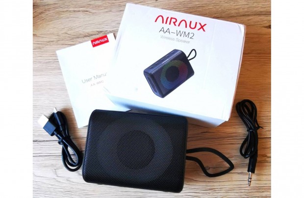 Új, Airaux AA-WM2 10W TWS bluetooth V5.1 hangszóró(RGB fény, 2000mAh)