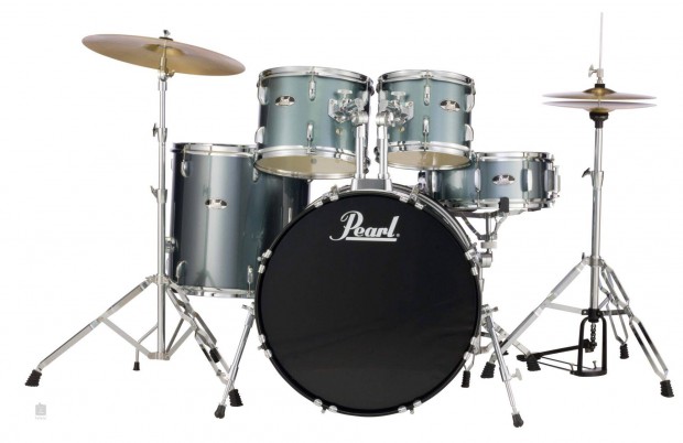 j! ron alul! Pearl Roadshow Rock set Charcoal Metallic dobszett