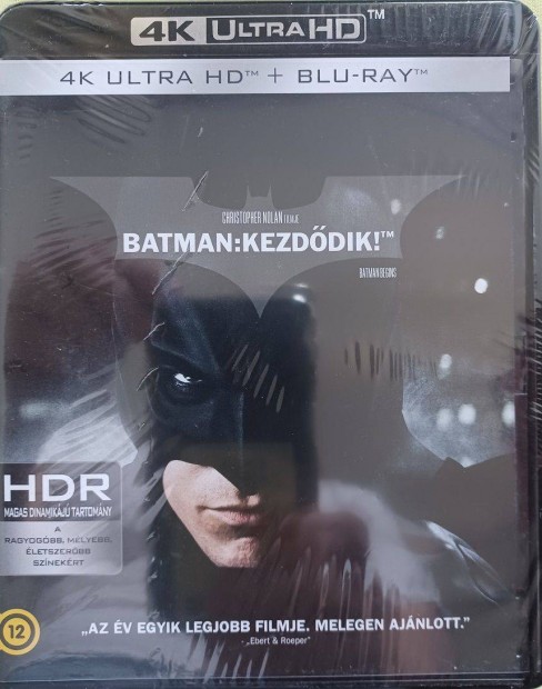 Új! Batman Kezdődik blu ray 4K UHD+bluray+Extra különleges kiadás