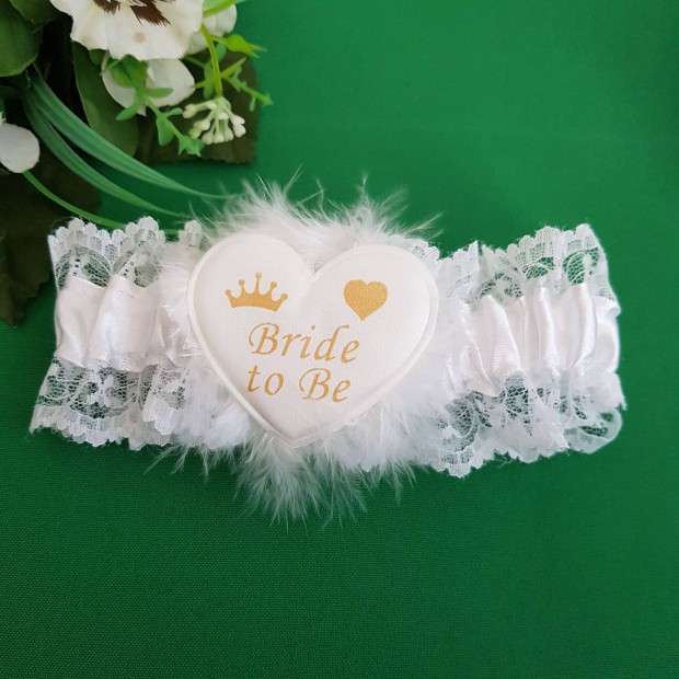 j, Bride to be felirat szatn, csipks harisnyakt lnybcsra