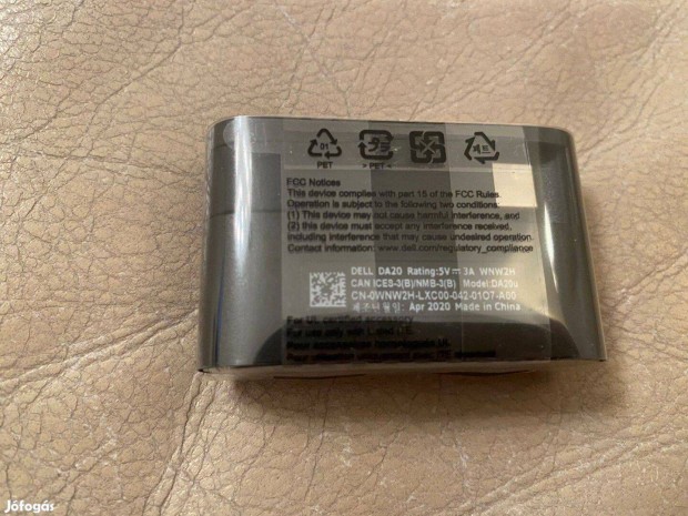 Új! Dell DA20 USB Type-C to HDMI/USB Type-A Adapter USB-C adapter WNW2