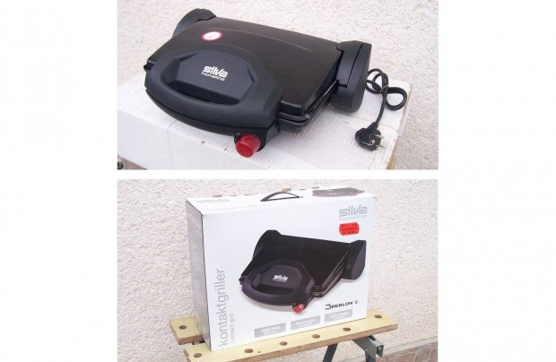 Új! Félár! 2.000 W-os Silva kontakt grill kontaktgrill sütő grillsütő