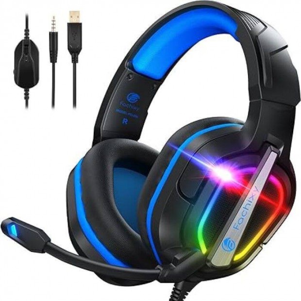 Új! Gamer headszet PS4/PS5/PC/Xbox/ Nintendo stich készülékekhez